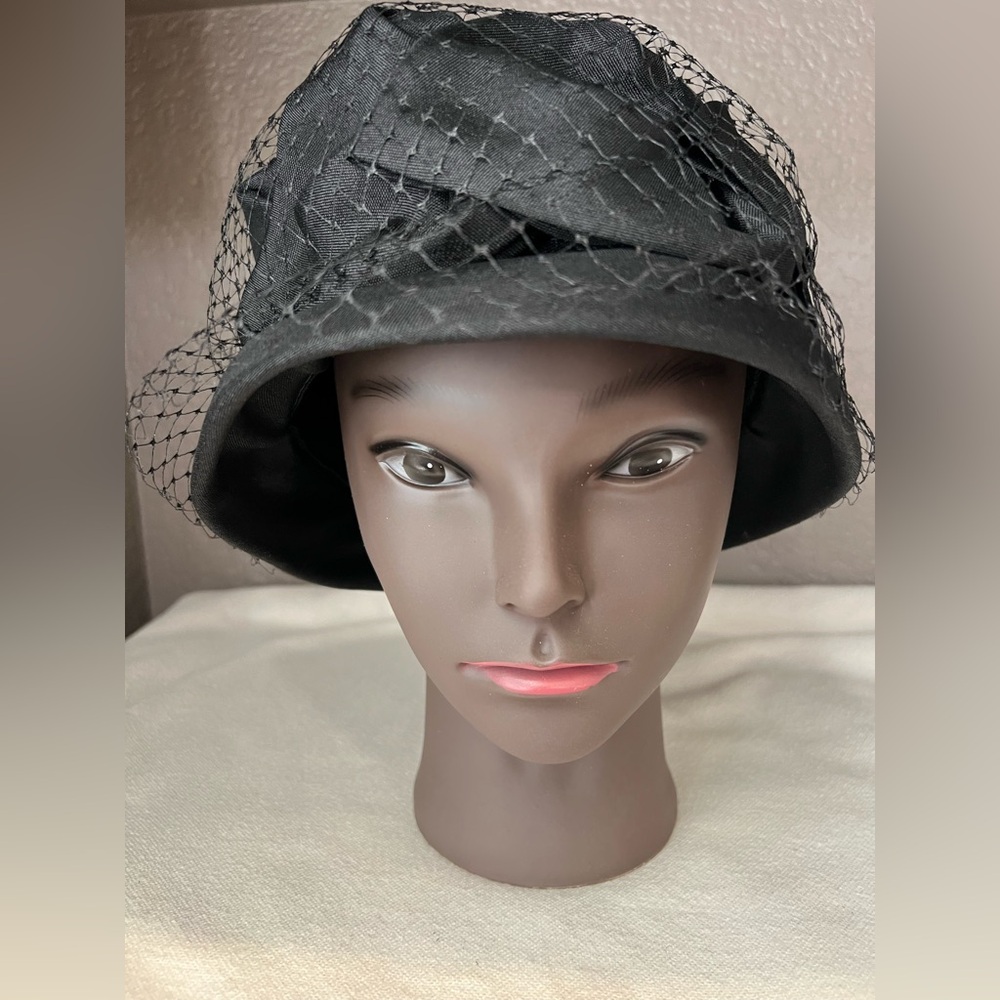 Vintage Women ’S 1960’s Black Nettle Hat Union Made Usa